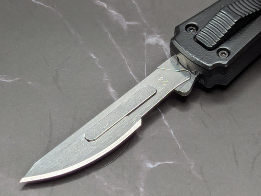 BLACK MINI COFFIN SCALPEL OTF KNIFE