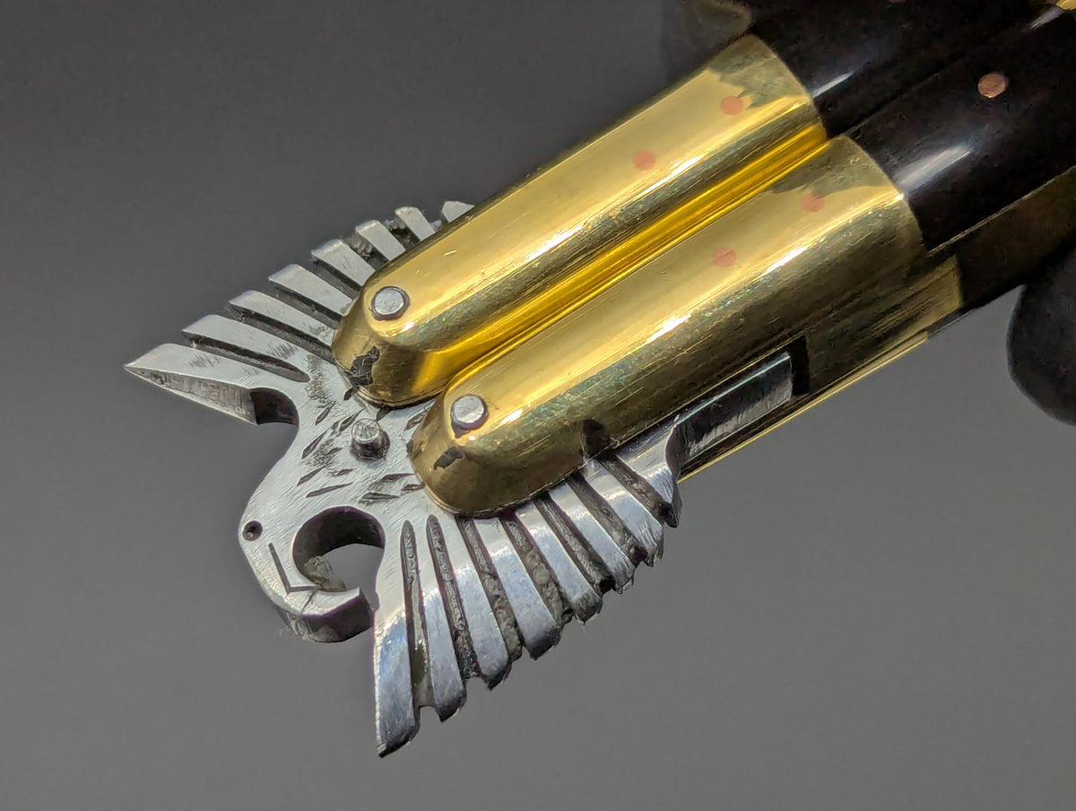 CARVED EAGLE TANG PHILIPPINES HANDMADE BALISONG CLIP