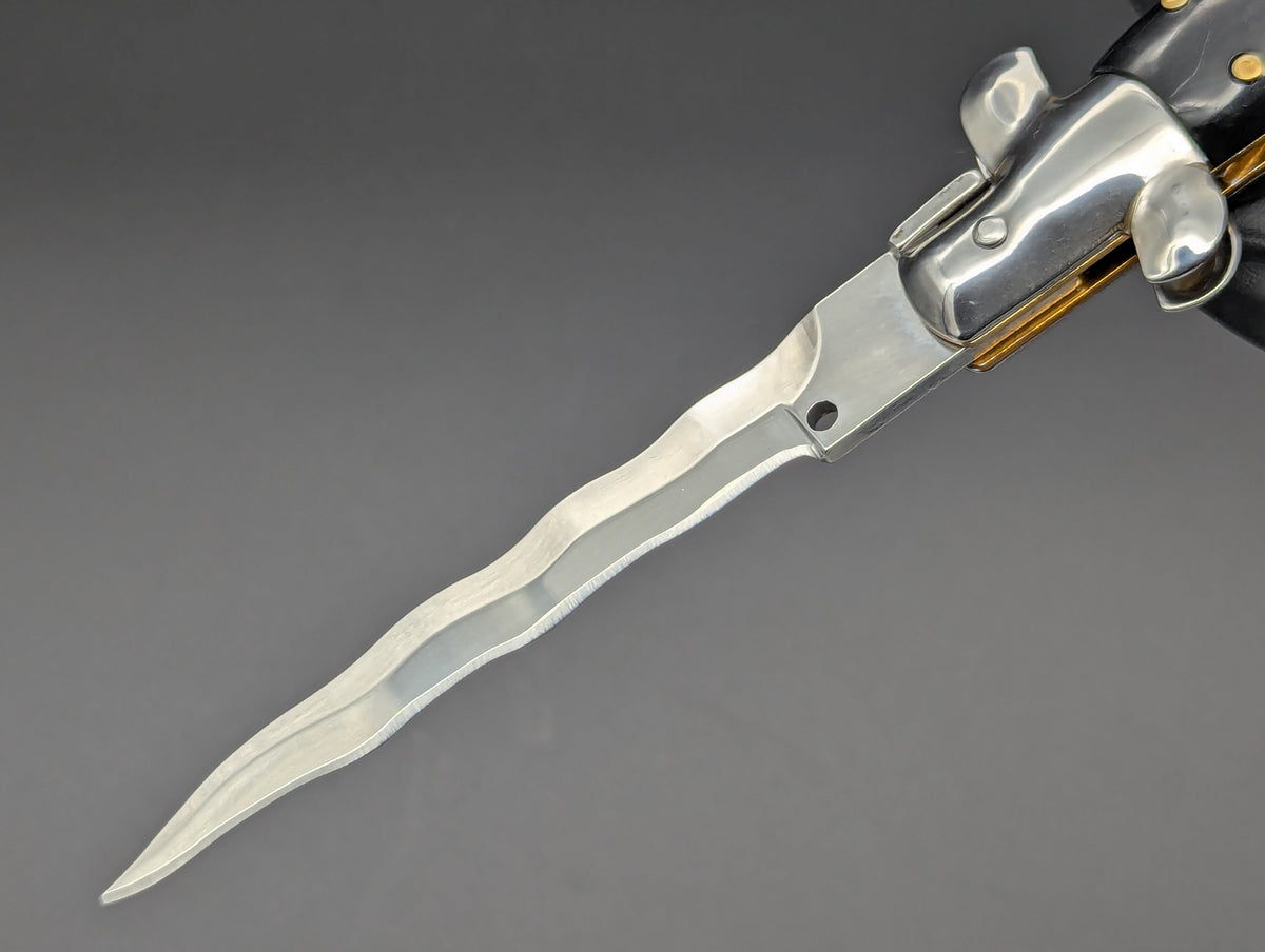 9.25" BLACK COMPOSITE KRIS ITALIAN STYLE STILETTO