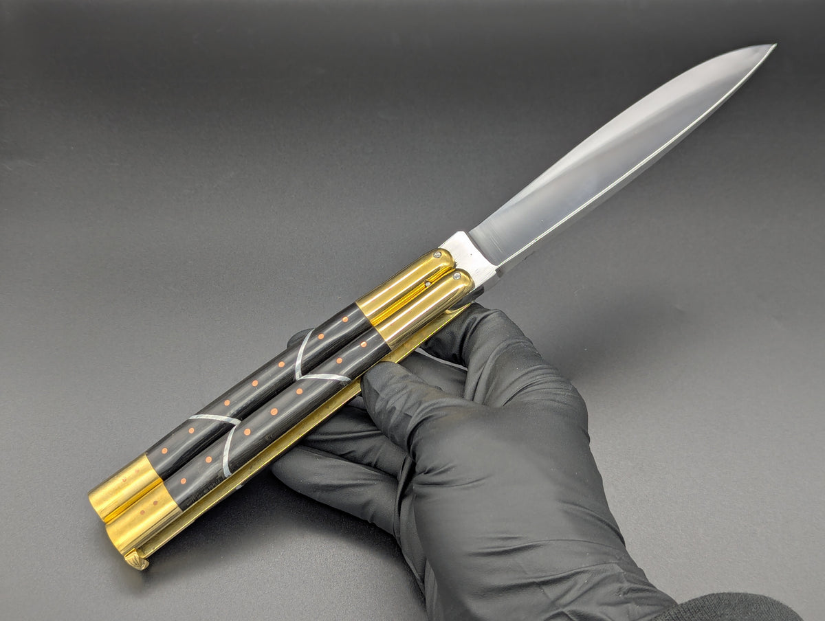 11" ABEST CUSTOM CARABAO HORN FHM BALISONG #2