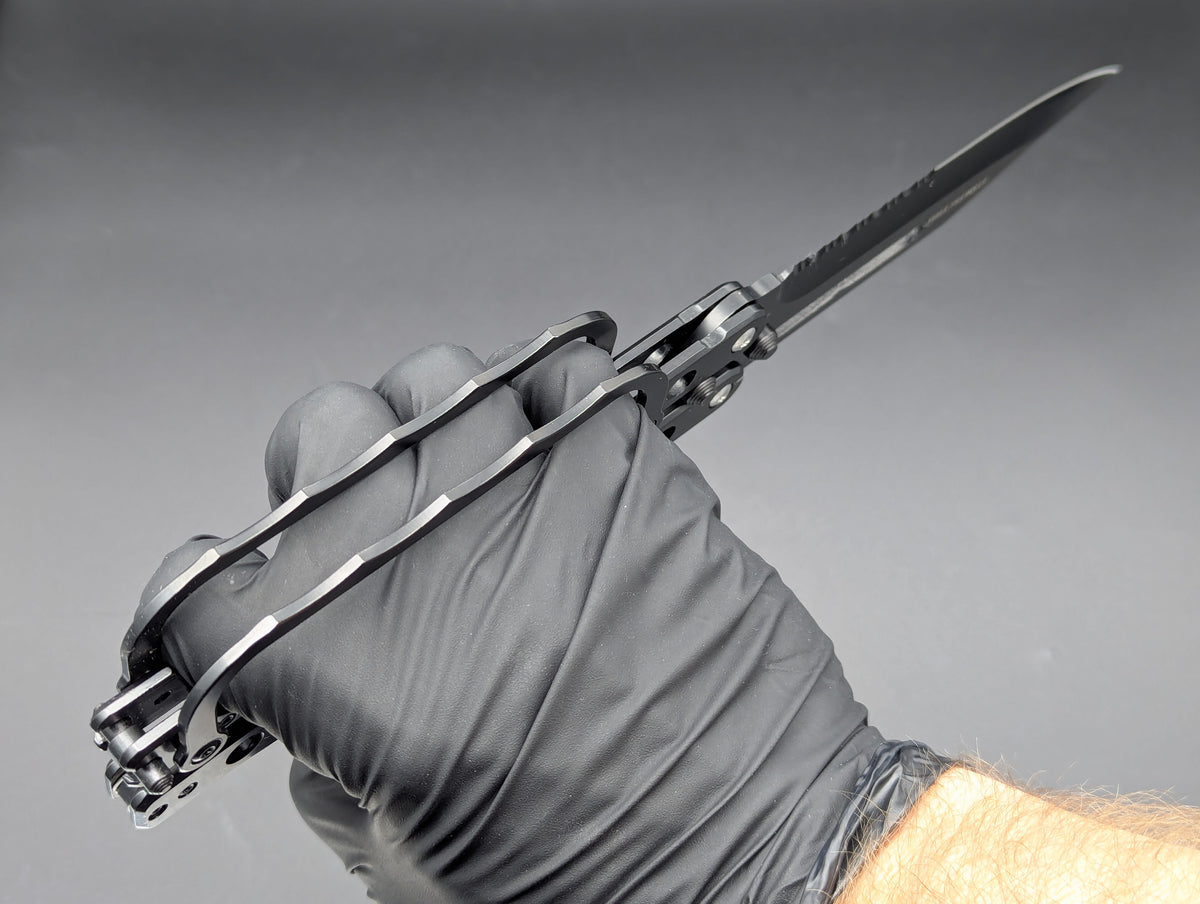 Super Knife Black Trench Balisong Zombie Killer