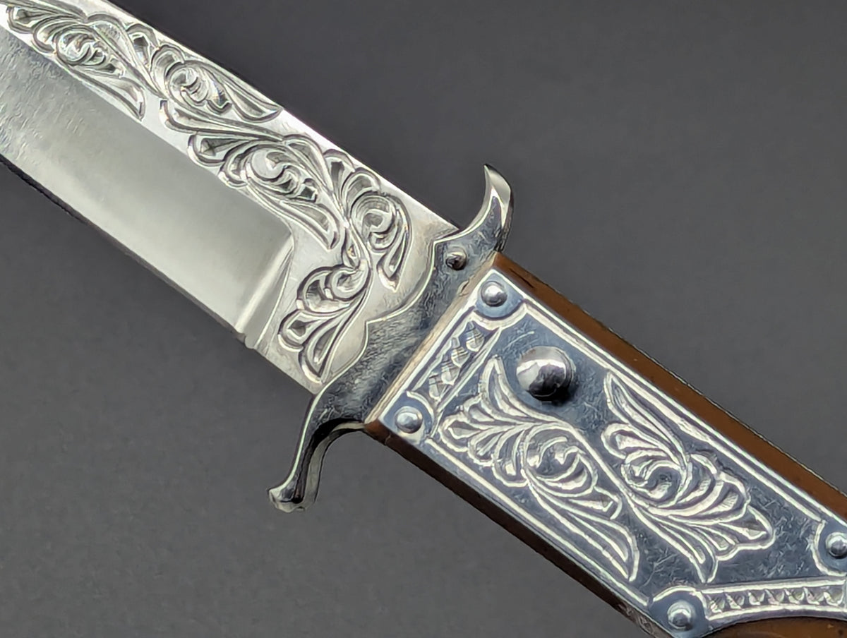 80's Soviet Era Russian Prison Engraved Swinguard Knife