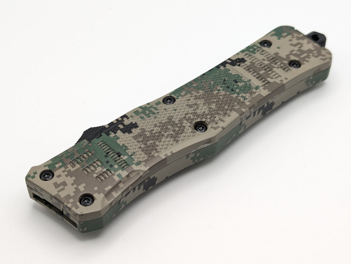 9.25" Green Digi Camo CQC D/A OTF Knife
