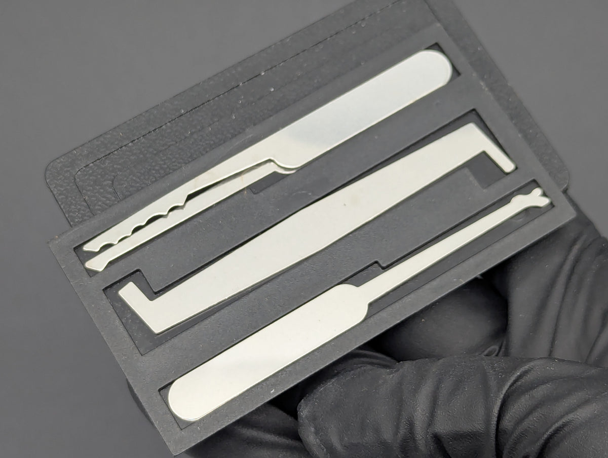 Black Card Wallet Lock Pick Set