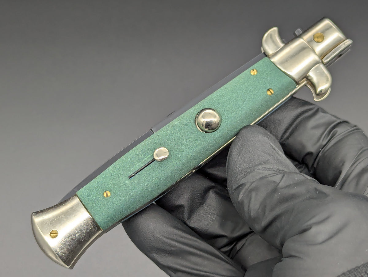 NOS 9" FRANK B "STILETTO ITALY" Jade Green Italian Stiletto Knife Dagger