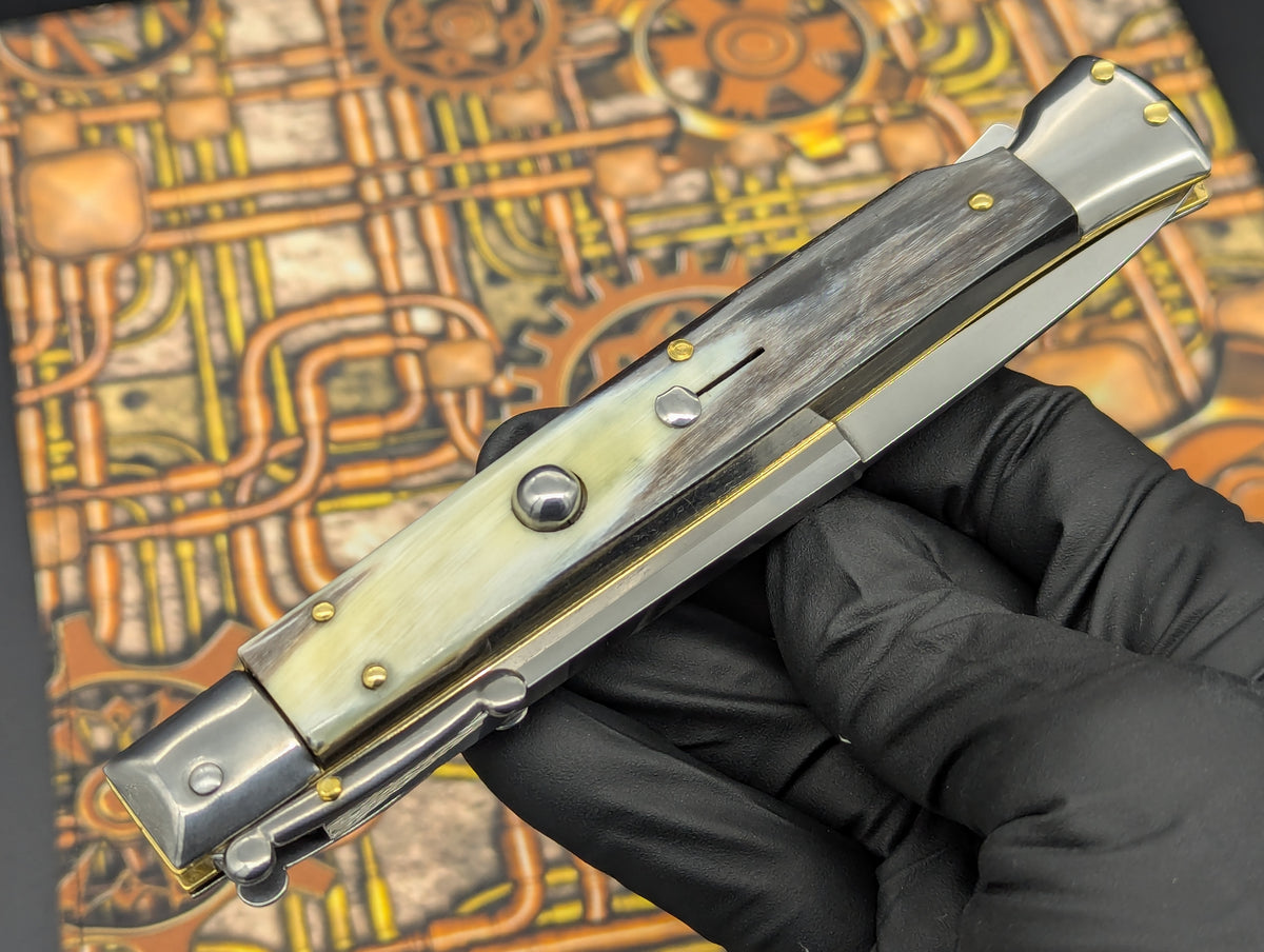 11" HONEY HORN FRANK B HANDMADE ITALIAN SWINGUARD STILETTO