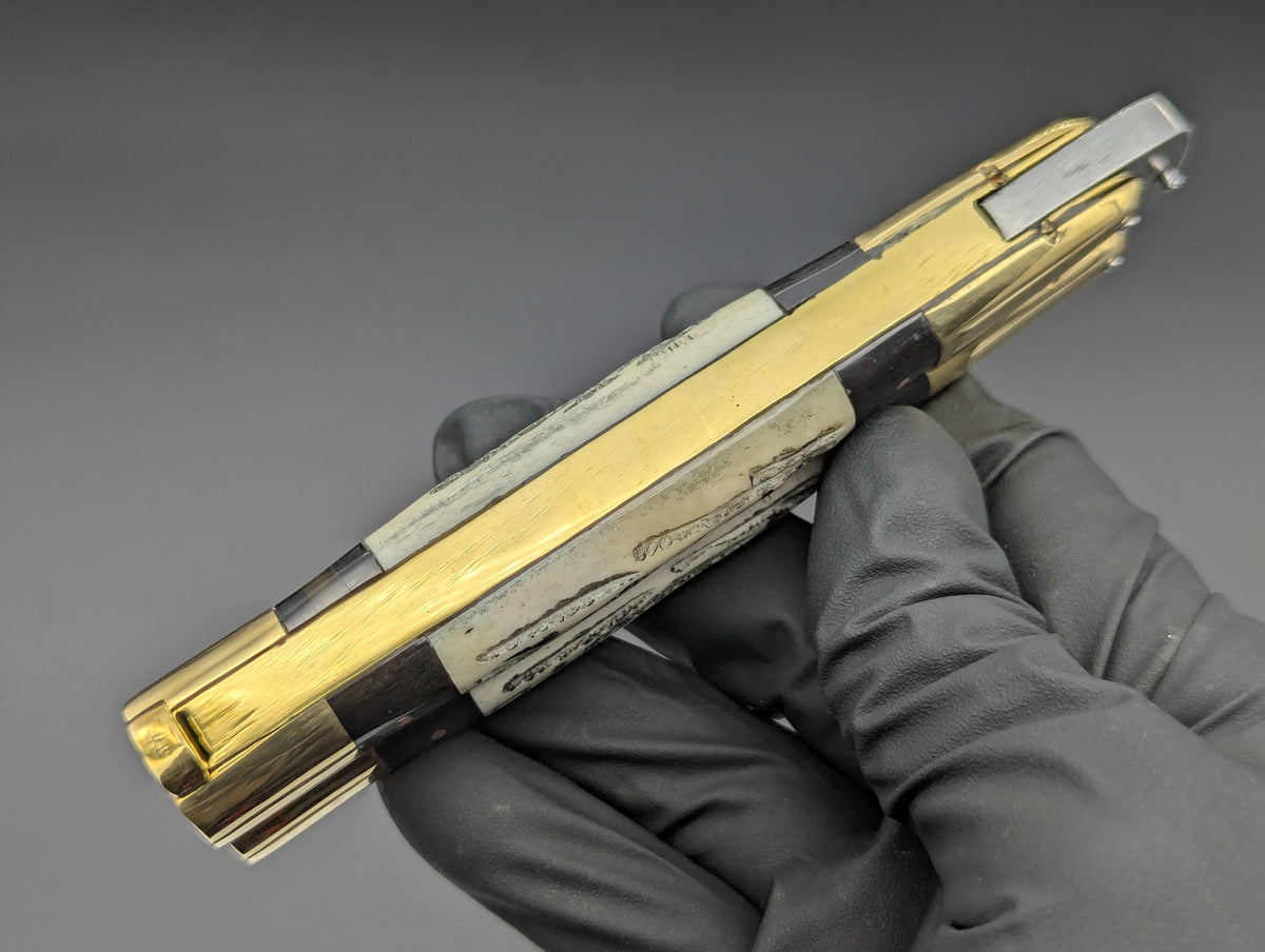 23cm TRIPLE HORN KRIS BLADE PHILIPPINES HANDMADE BALISONG BRASS