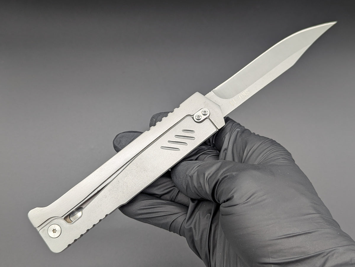 Large Clip Point Single Edge Gravity Knife