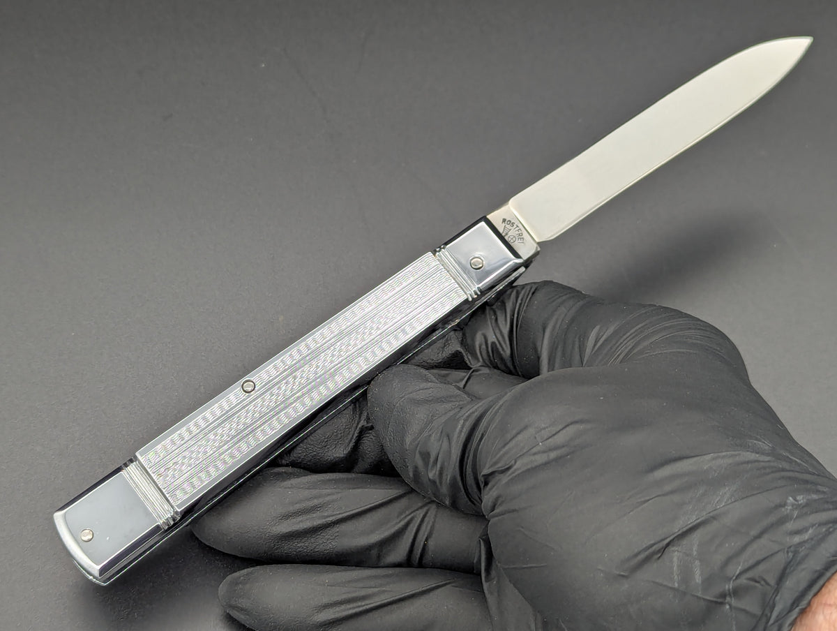 NOS ANTIQUE STAINLESS STEEL BONSA SWITCHBLADE LEVERLOCK KNIFE