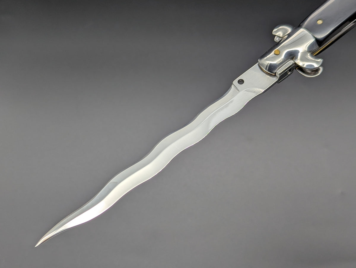 13" KRIS BLADE BLACK COMPOSITE ITALIAN STYLE STILETTO