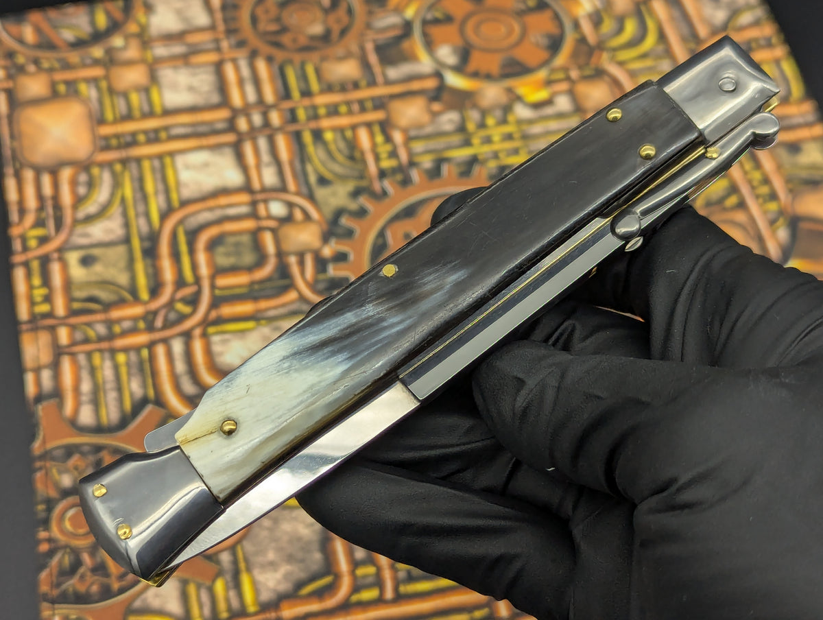 11" HONEY HORN FRANK B HANDMADE ITALIAN SWINGUARD STILETTO