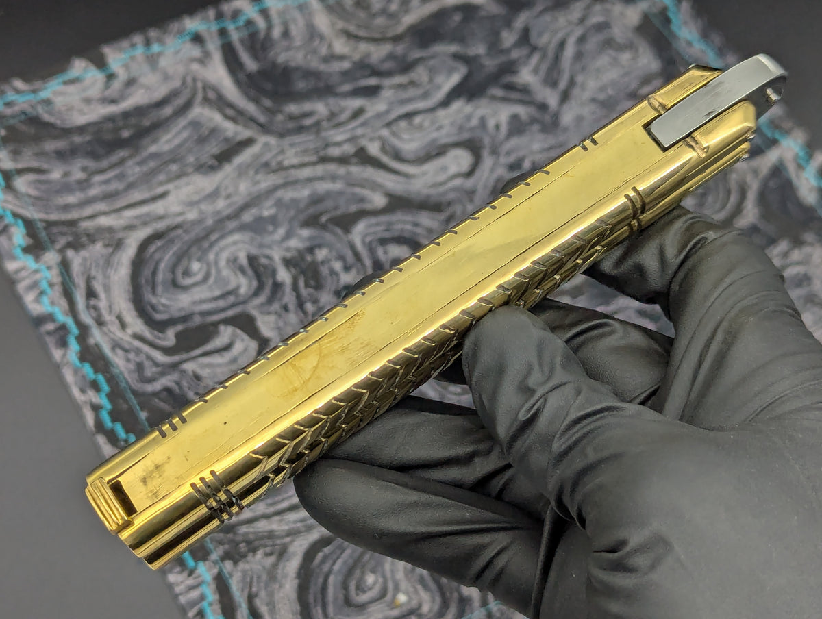 11" Clip Point Brass Batangas Philippines Handmade Balisong