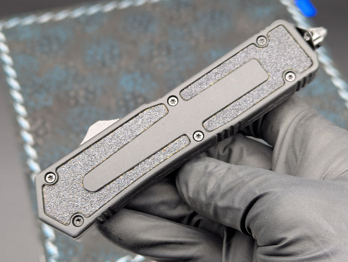 8.5" DOUBLE SERRATED TACTICAL D/A OTF KNIFE