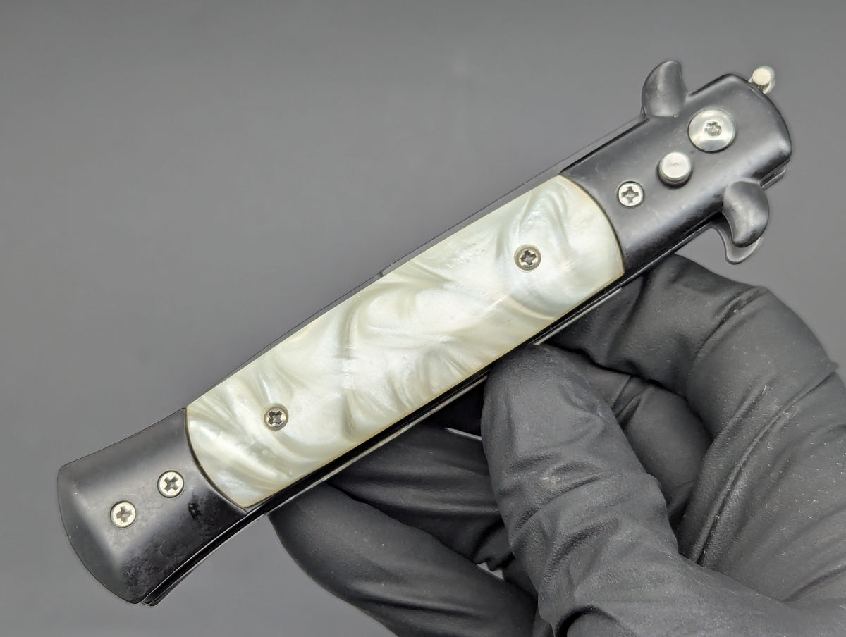 TACTICAL PEARL MILANO DIABLO STILETTO SWITCHBLADE KNIFE