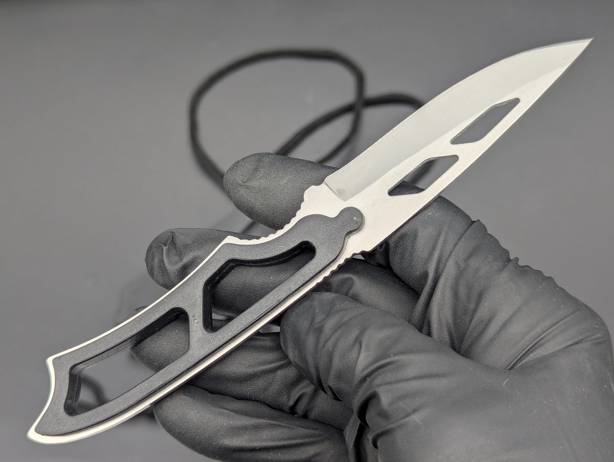 6.5" DROP POINT NECK KNIFE w/ EMERGENCY WHISTLE