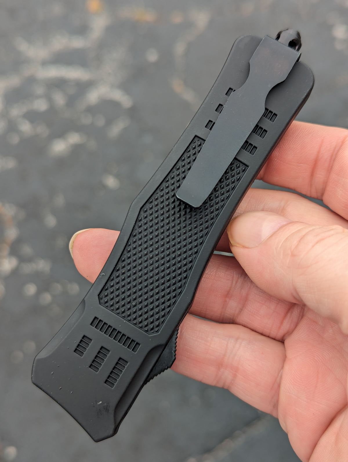 8.25" Tanto CQB OTF Automatic Knife Black Tactical