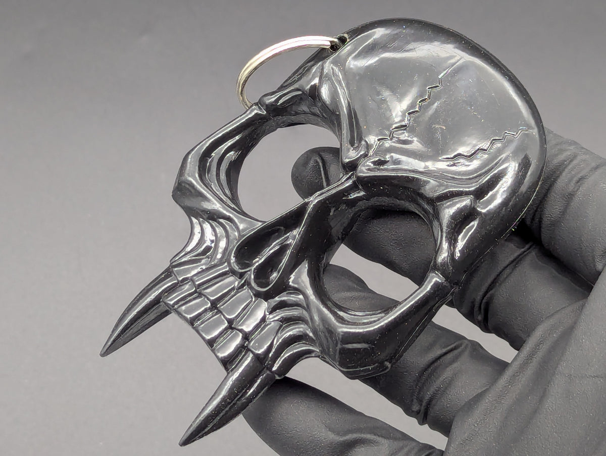 BLACK ABS SKULL SELF DEFENSE KEYRING