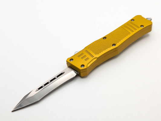 7" Mini Modified Tanto CQB OTF Automatic Knife Gold