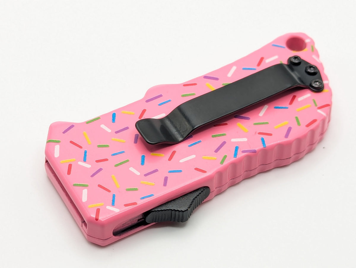 Pink Sprinkle D/A Box Cutter OTF Knife