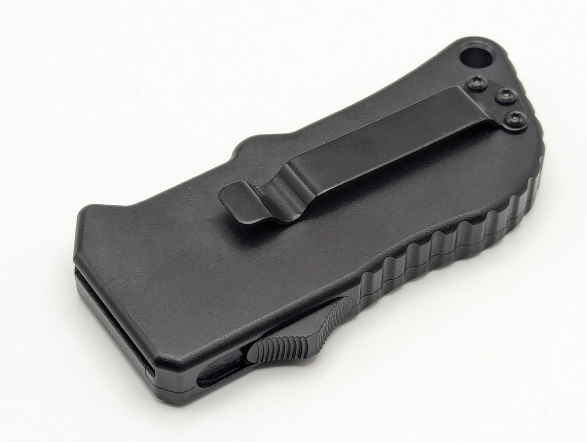 Black Carbon Fiber D/A Box Cutter OTF Knife