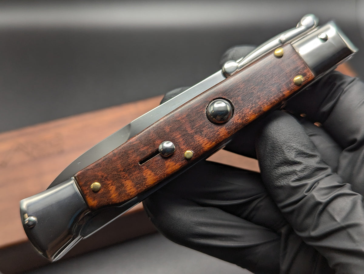AKC WORLD ITALY 9" SNAKEWOOD SWINGUARD w/ COA