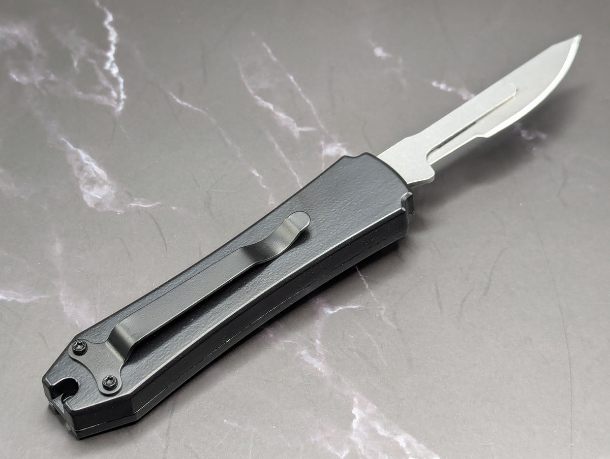 BLACK MINI COFFIN SCALPEL OTF KNIFE