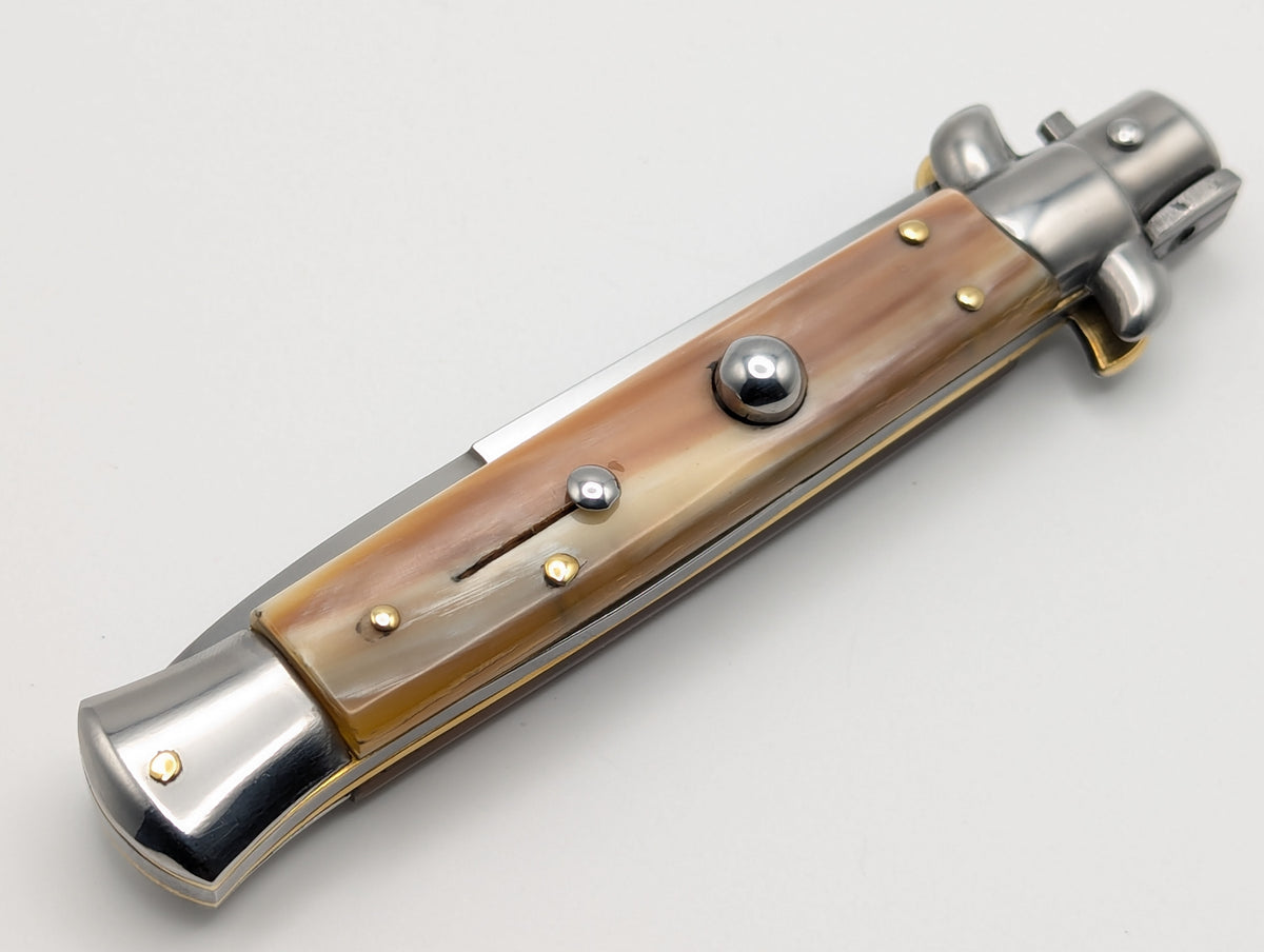 9" Giovanni Beltrame Honey Horn Italian Stiletto Bayo