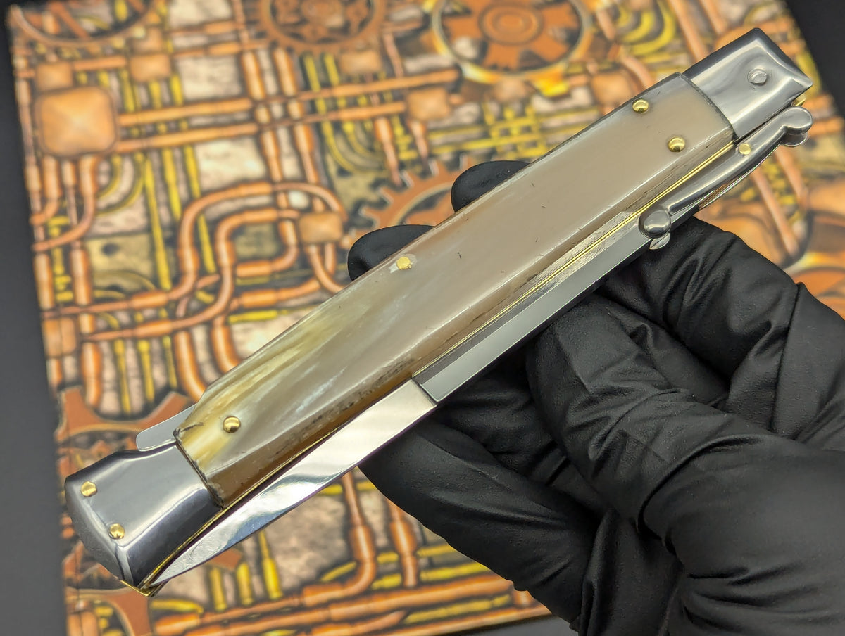 11" HONEY HORN FRANK B HANDMADE ITALIAN SWINGUARD STILETTO