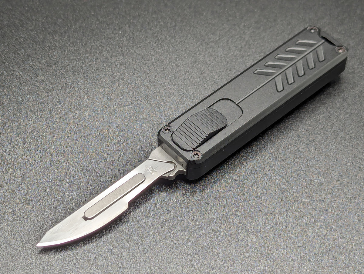 5.25" MINI D/A OTF SCALPEL KNIFE BLACK