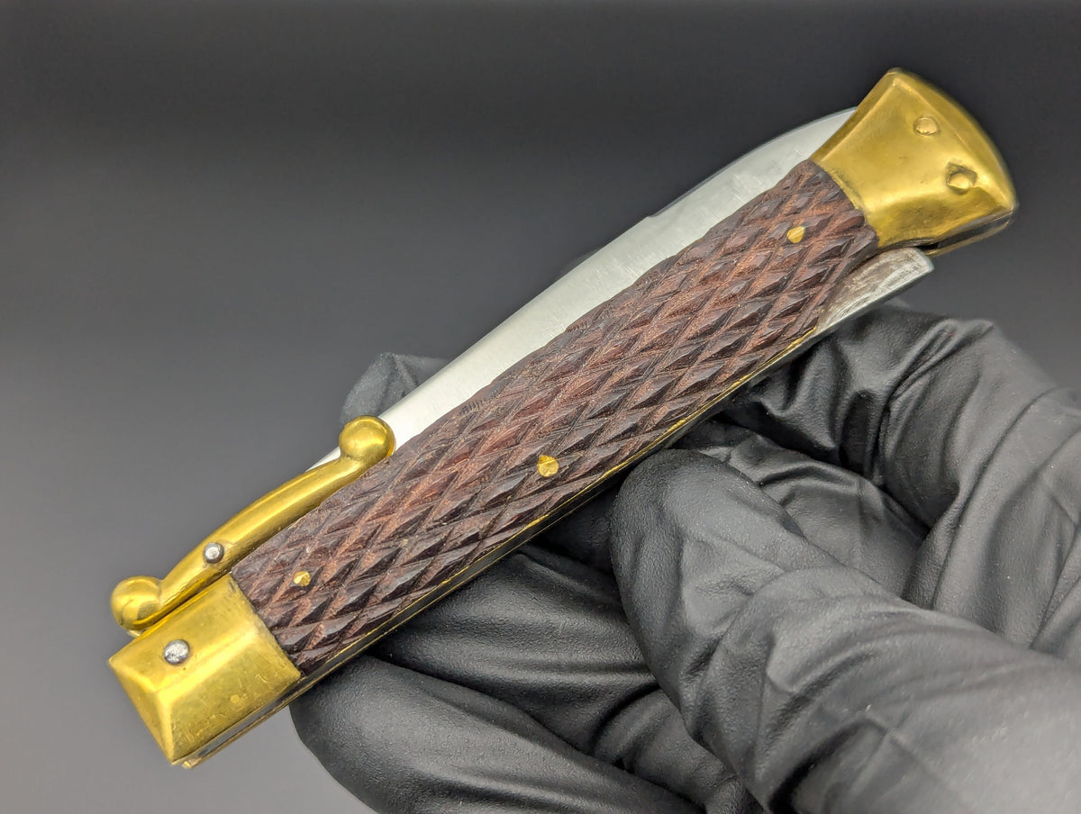 Vintage Manual Italian Swinguard Brass Checkered