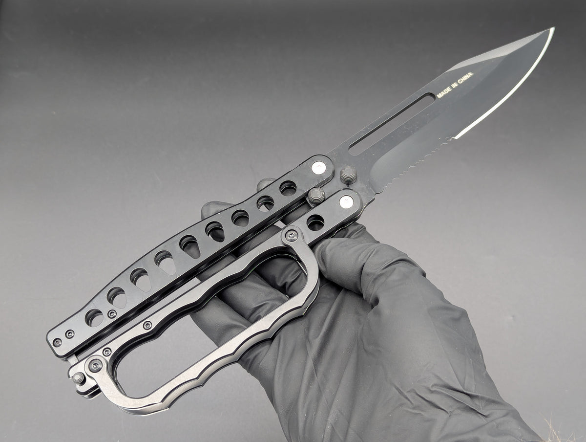 Super Knife Black Trench Balisong Zombie Killer