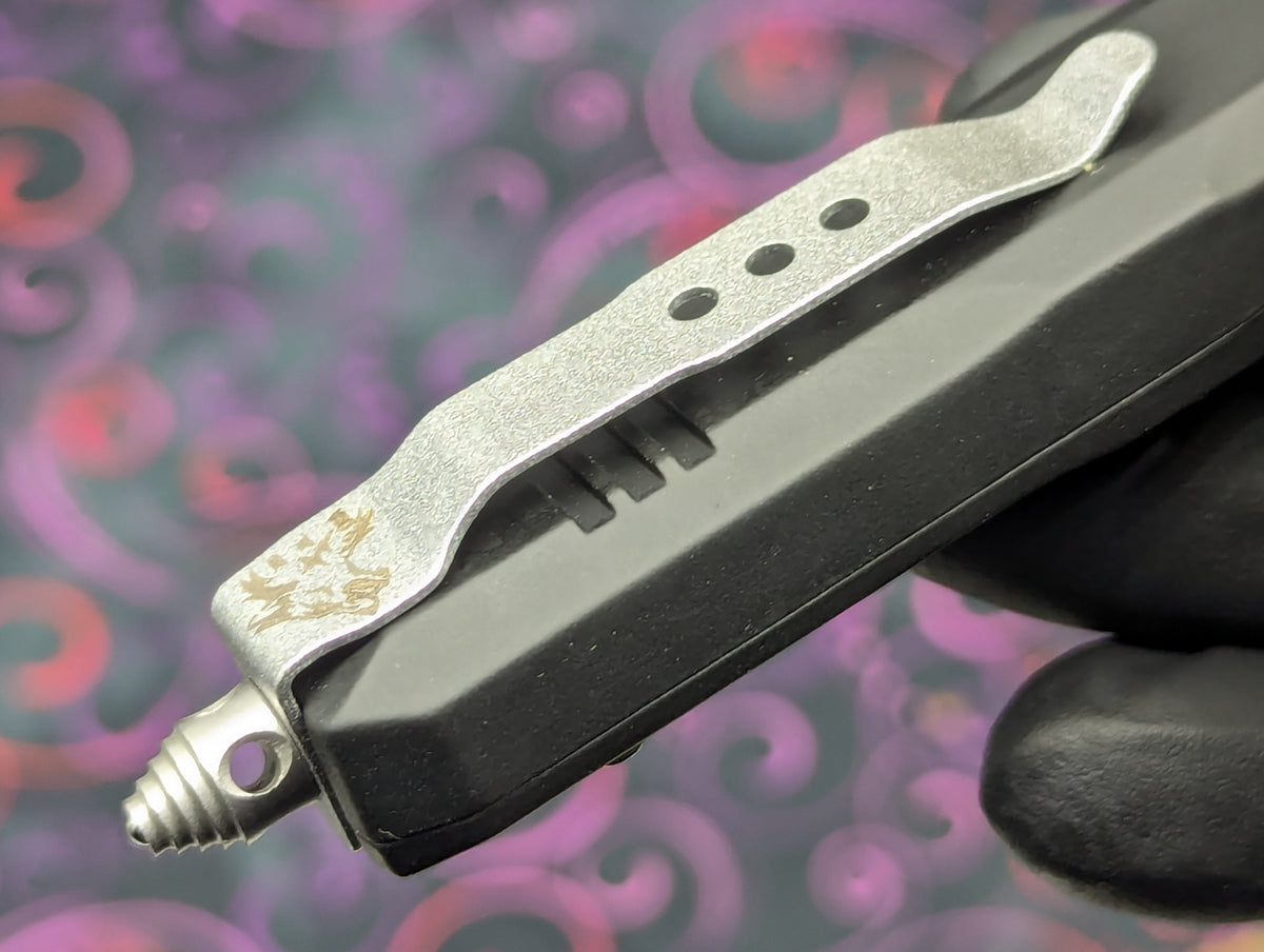 7" OL Damascus Blade Double Edge D/A OTF Knives