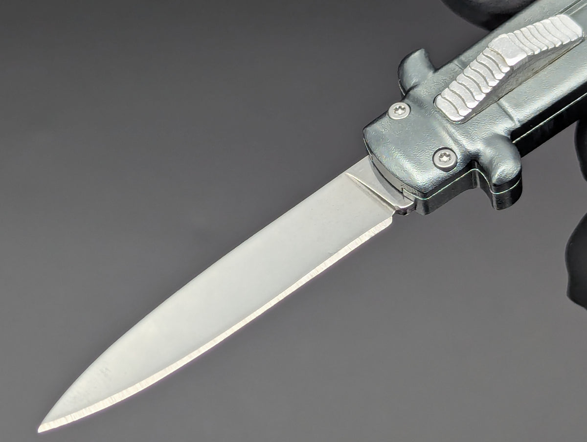 MINI STILETTO D/A CALI-LEGAL OTF KNIFE GREY