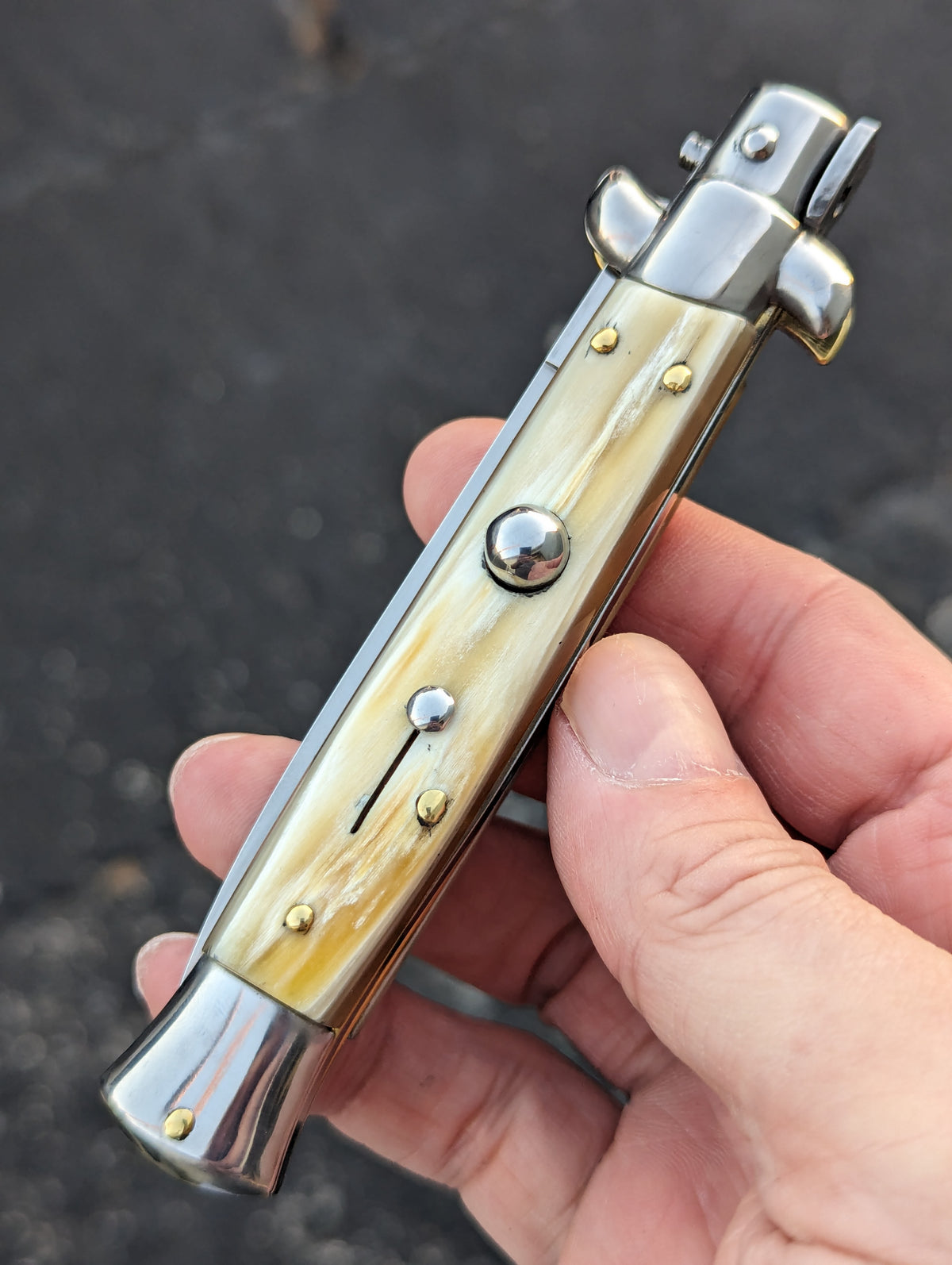 9" Renzo Beltrame Honey Horn Flat Grind Italian Stiletto #4
