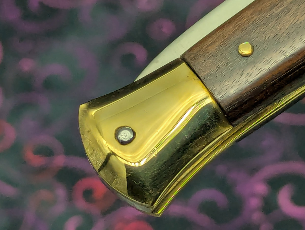 Vintage J/ INOX 11" Solid Wood & Brass Italian Stiletto