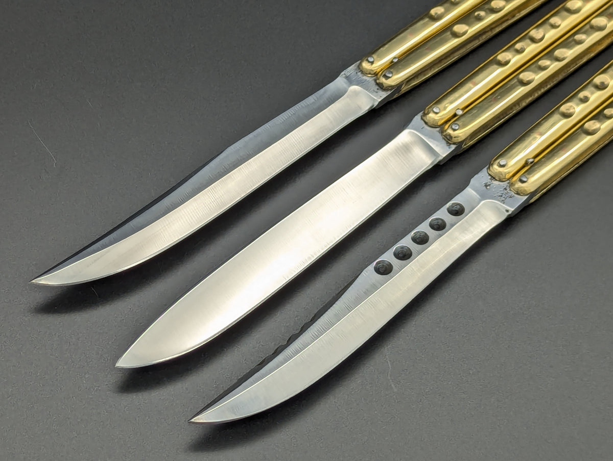 11" BRASS & STEEL CLIP POINT PHILIPPINES HANDMADE BALISONG