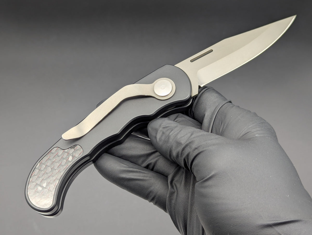 Vintage HERBERTZ SOLINGEN Carbon Fiber Automatic Knife