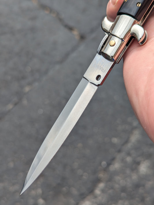 9" Frank Beltrame Black Scale Italian Stiletto Dagger