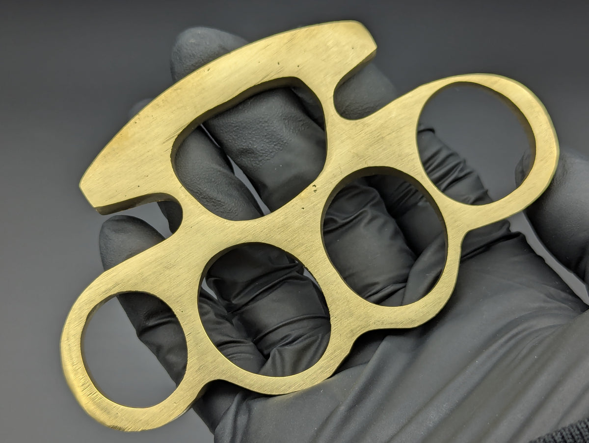 ROUND ABOUT SOLID BRASS STOCK KNUCKLE DUSTER