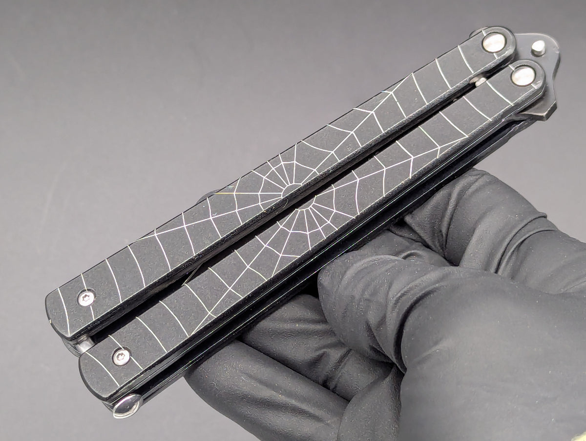 Spiderfly Old School Butterfly Knife Black