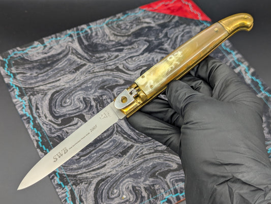 LTD EDITION AB ITALY BLONDE HORN BIRDS BEAK LEVERLOCK