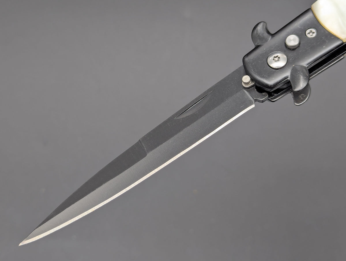 TACTICAL PEARL MILANO DIABLO STILETTO SWITCHBLADE KNIFE