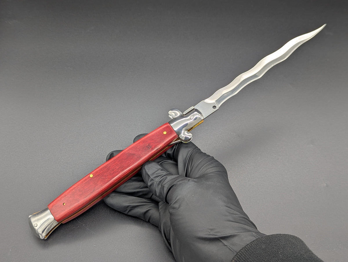 13" KRIS BLADE SOLID WOOD ITALIAN STYLE STILETTO