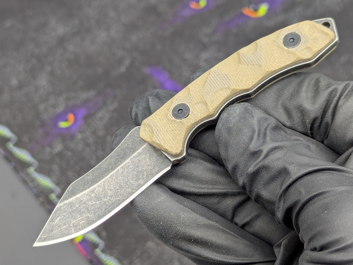 4.75" FULL TANG G-10 DROP POINT NECK KNIFE