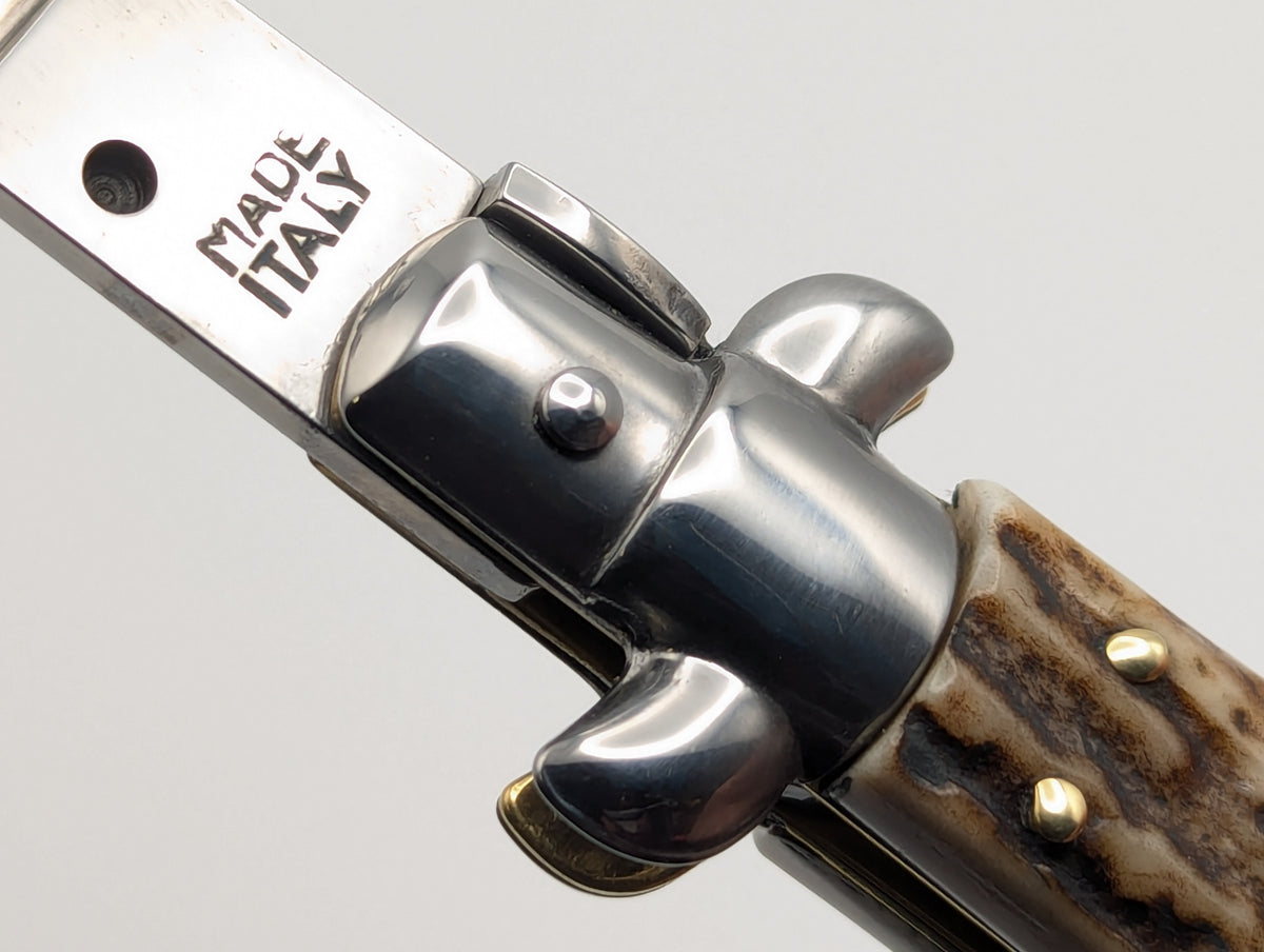 9" Renzo Beltrame Stag Horn Italian Stiletto
