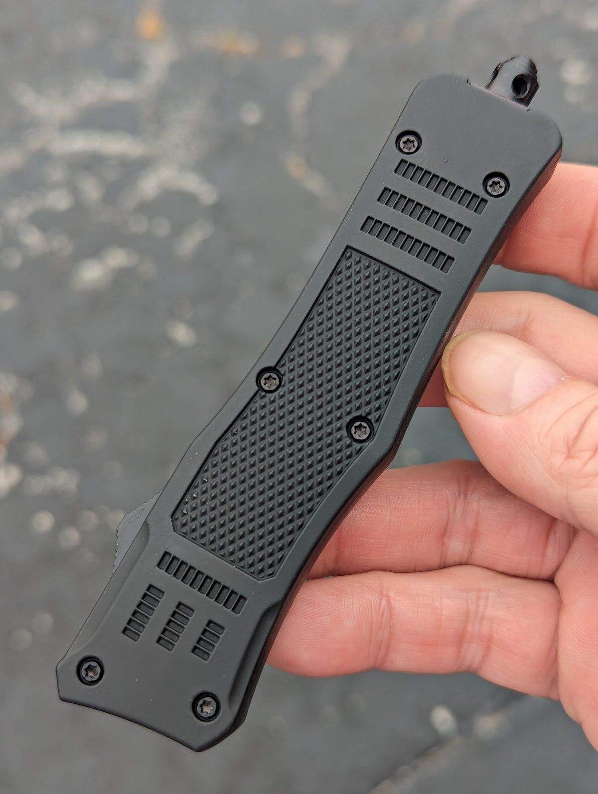 8.25" Tanto CQB OTF Automatic Knife Black Tactical