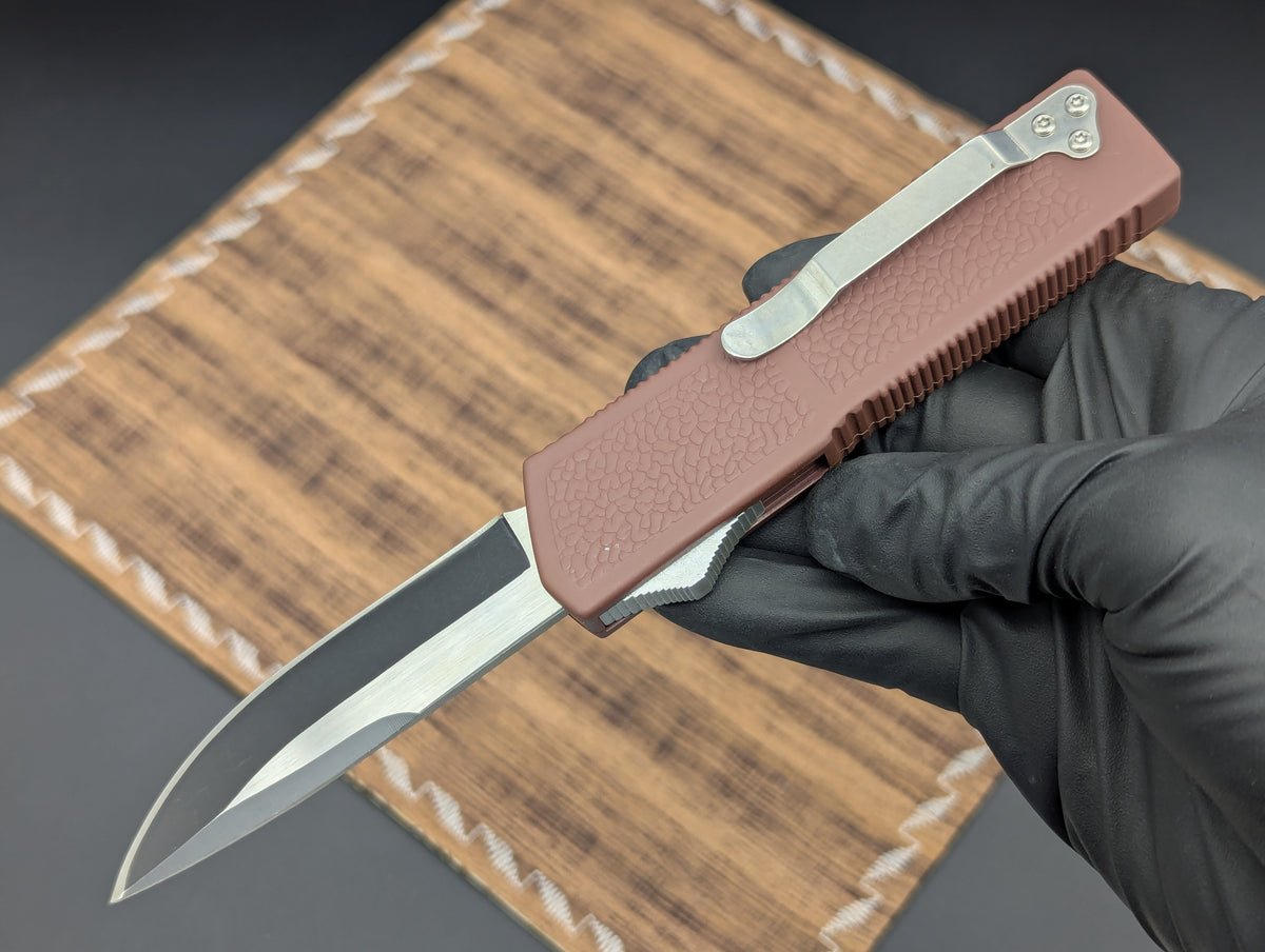 BROWN LIGHTNING 2.0 D/A OTF  KNIFE DROP POINT PLAIN
