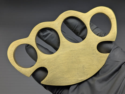 BIG ROCKER SOLID BRASS STOCK KNUCKLE DUSTER