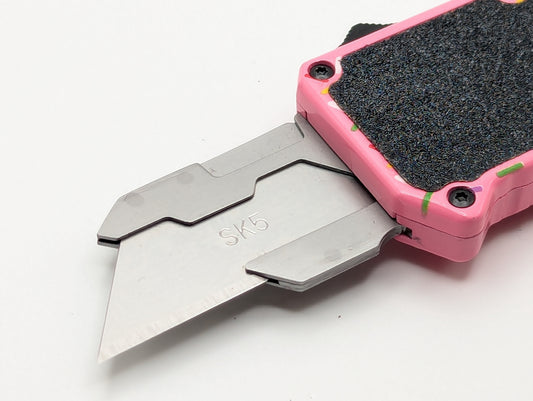 Pink Sprinkle D/A Box Cutter OTF Knife