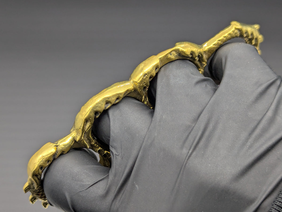 SOLID CAST BRASS LUCKY DRAGON KNUCKLE DUSTER